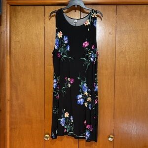 ⭐️Old Navy Black Floral Mini Dress